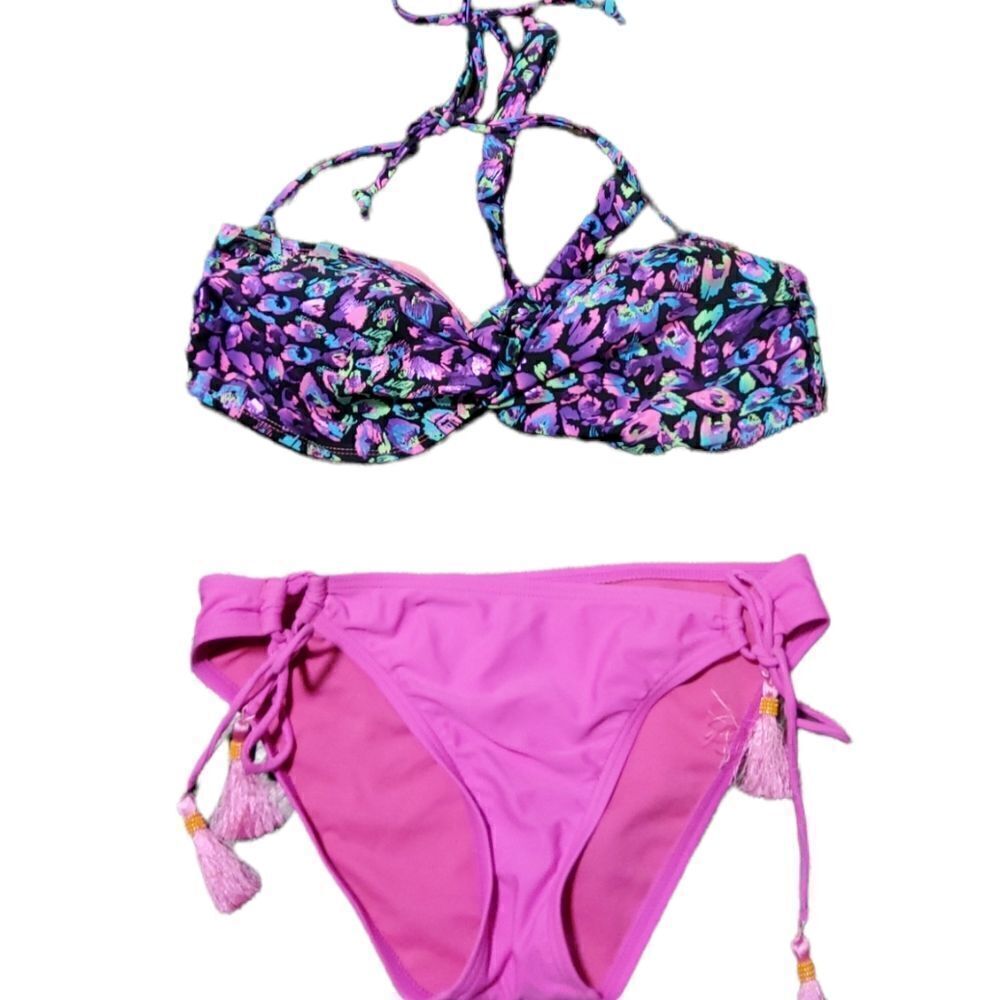 INMOCEAN Arizona Pink Multi Leopard Bikini Swimsuit Swim XL Medium